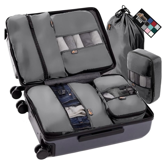Gorilla Grip 6 piece set travel Packing Cubes - Picture 2 of 16